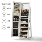 Espelho Porta Joias 360° com Organizador Interno