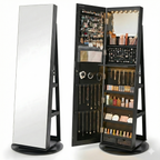 Espelho Porta Joias 360° com Organizador Interno