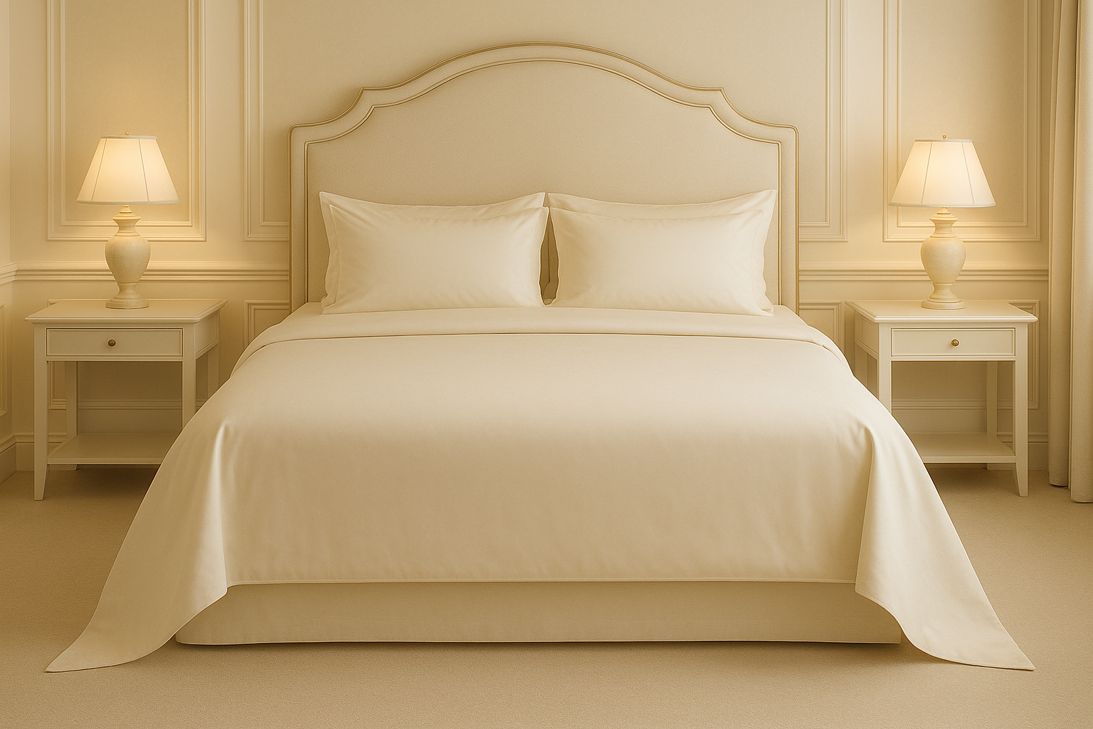 Lençol King na Cama